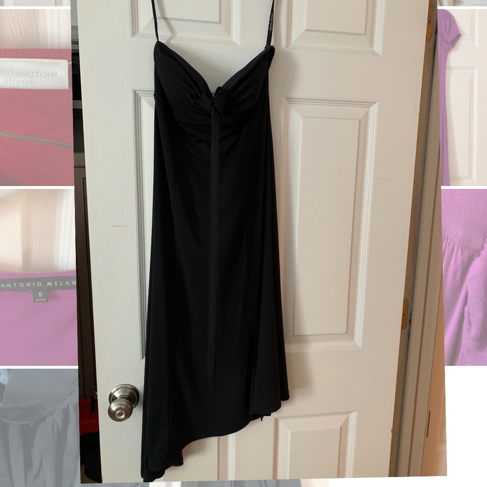 Black asymmetrical dress